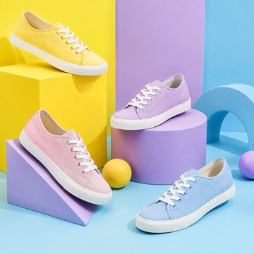 Colorful canvas shoes