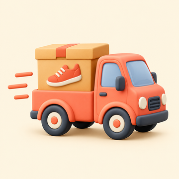 Delivery truck aur shoe box